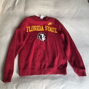 Nike Red Florida State Crewneck Sweater